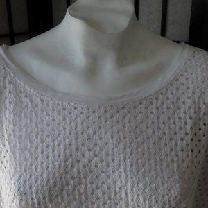 Women’s top Boho Love And Legend Smock Tunic Size 3x white cottage core  Blouse